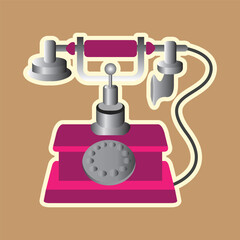 retro phone illustration