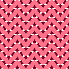 Seamless pattern with geometric motifs in three colors