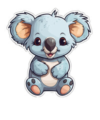 Obraz premium Koala Bär Cartoon Illustration VektorT-Shirt Design Kind
