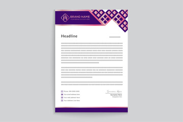 Colorful letterhead design