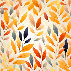 Fototapeta na wymiar Seamless pattern with colorful autumn leaves. vector illustration for your design