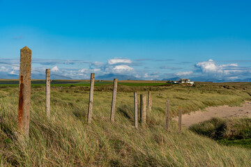 Fototapeta na wymiar walking around the beach village of Rhosneigr, Isle of Anglesey