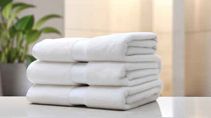 Fototapeta na wymiar towels in a spa