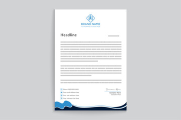 Modern letterhead design template