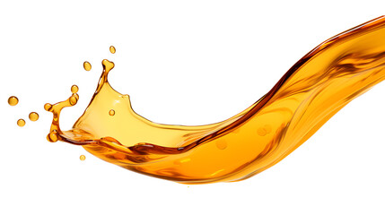 Splash of oil isolated on transparent background