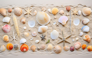 seashells on the sand