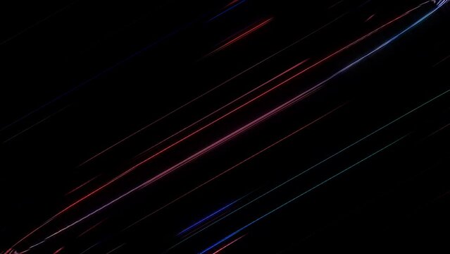 animated lines of squares with colorful dots of shining flashing lights, on a black background	