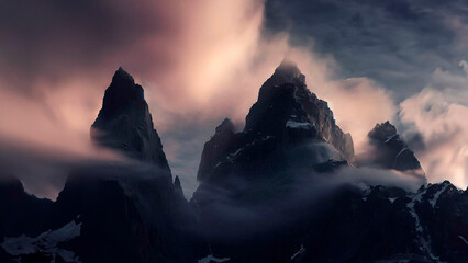 Bring the grandeur of nature into your home with our breathtaking mountain peaks image. 