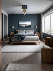 realistic interior bedroom design with hyper detail. - 636267083
