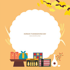 Korean Traditional Thanksgiving Day, Chuseok Frame background