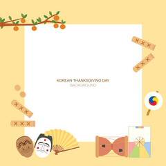 Korean Traditional Thanksgiving Day, Chuseok Frame background