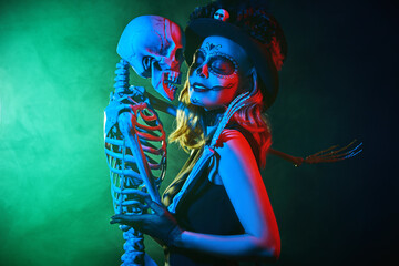 dancing with skeleton