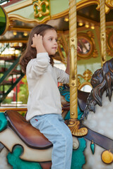 riding a carousel