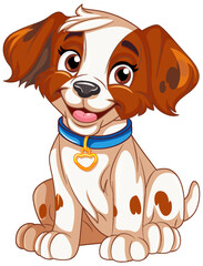 Obraz premium Cute Dog Cartoon Character