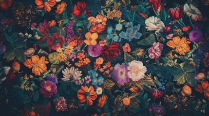 Obraz na płótnie Canvas Floral and colorful design wallpaper.