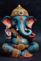 Fototapeta premium Figurine of the god Ganesha or Ganesh. Generative AI.