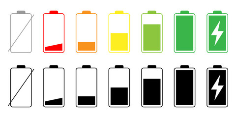 Set of Vertical Battery Indicators