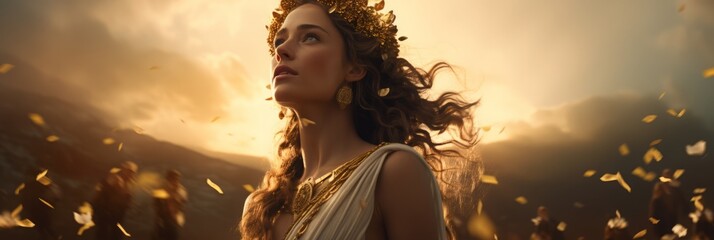 Demeter - The greek goddess of harvest.generative ai
 - obrazy, fototapety, plakaty