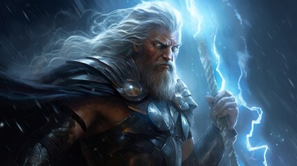 Thor - The nordic god  of thunder.generative ai
