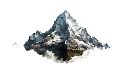 Mountain isolated on transparent, Generative ai