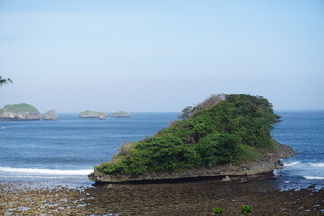 Naklejka premium a beach with the name Teluk Asmara in Malang, East Java, Indonesia