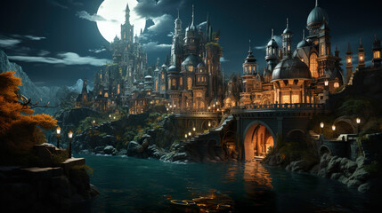 Fototapeta na wymiar Captivating Views of The Legendary Lost City Of Atlantis