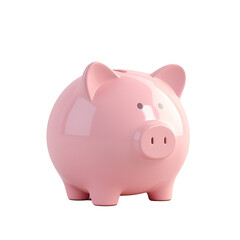 piggy bank minimalist 3D - transparent background