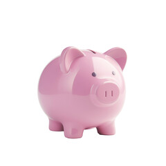 piggy bank minimalist 3D - transparent background