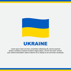 Ukraine Flag Background Design Template. Ukraine Independence Day Banner Social Media Post. Ukraine Design