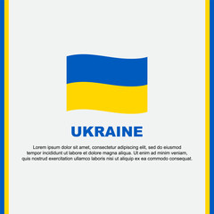 Ukraine Flag Background Design Template. Ukraine Independence Day Banner Social Media Post. Ukraine Cartoon