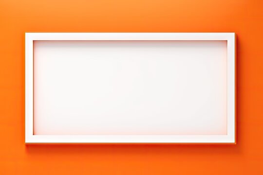 orange rectangle frame with copy space or blank space for an announcement, business background
