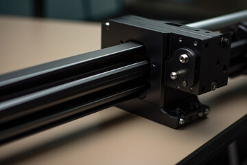 Fototapeta na wymiar Capturing the Dynamic Precision: Unveiling the Seamless Motion Capabilities of an Advanced Macro Linear Actuator in Industrial Automation