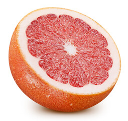 Grapefruit half isolated on white
