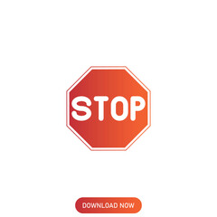 colored stop sign icon. isolated white background