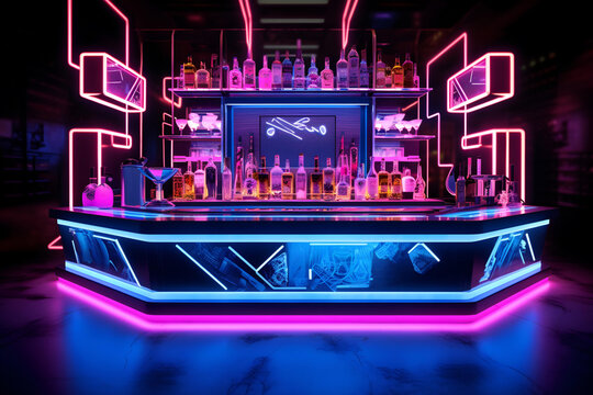 Neon Cocktail Bar