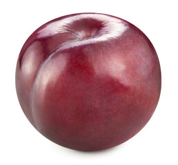 Plum isolated on white