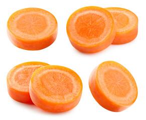 Carrot with clipping path isolated on a white