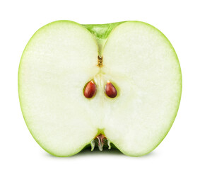 Green apple isolated on a white