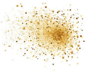 Gold glitter, confetti and powder.