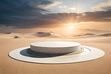 Fototapeta na wymiar ufo in the desert