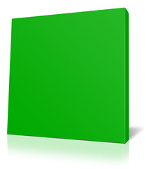 Green Canvas Wraps template for presentation layouts and design. 3D rendering.