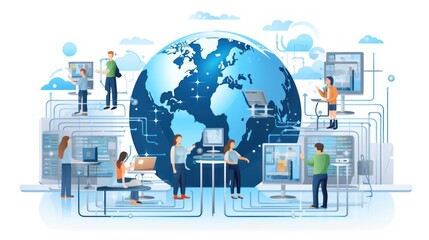 Modern Technology IT Solutions illustration