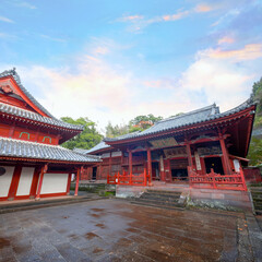 Obraz premium Nagasaki, Japan - Nov 29 2022: Sofukuji temple built in 1629 for Nagasaki's Chinese residents, the temple is constructed in a Chinese architectural style and different from other temples in Japan.