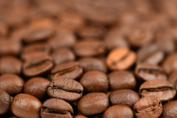 Roasted coffee beans background