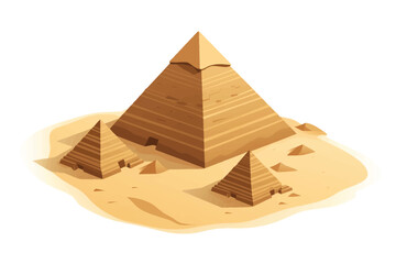 Pyramids of Giza isometric vector flat isolated illustration - obrazy, fototapety, plakaty