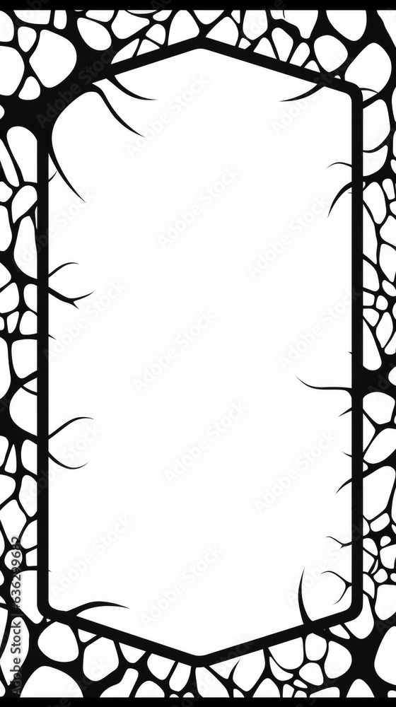 Aufkleber a black and white picture of a frame made of rocks. digital image. frame with copy space.