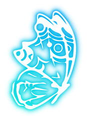 Set of Butterfly neon
