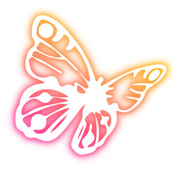 Set of Butterfly neon