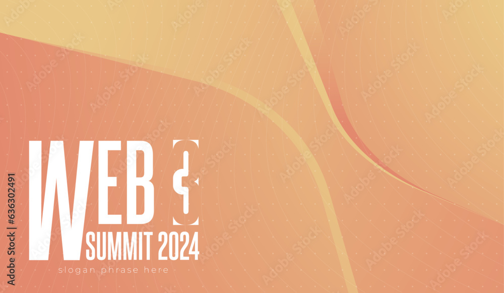 Aufkleber logo graphic design of annual event summit and title made for new technology, blockchain, cryptocurr