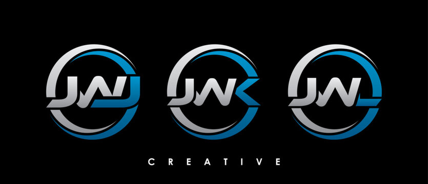 JWJ, JWK, jWL Letter Initial Logo Design Template Vector Illustration